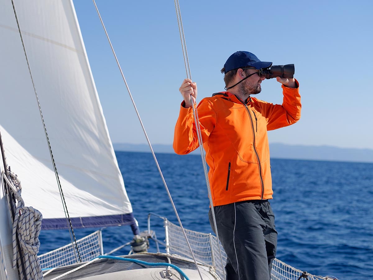 Local marine professional assisting at a marina